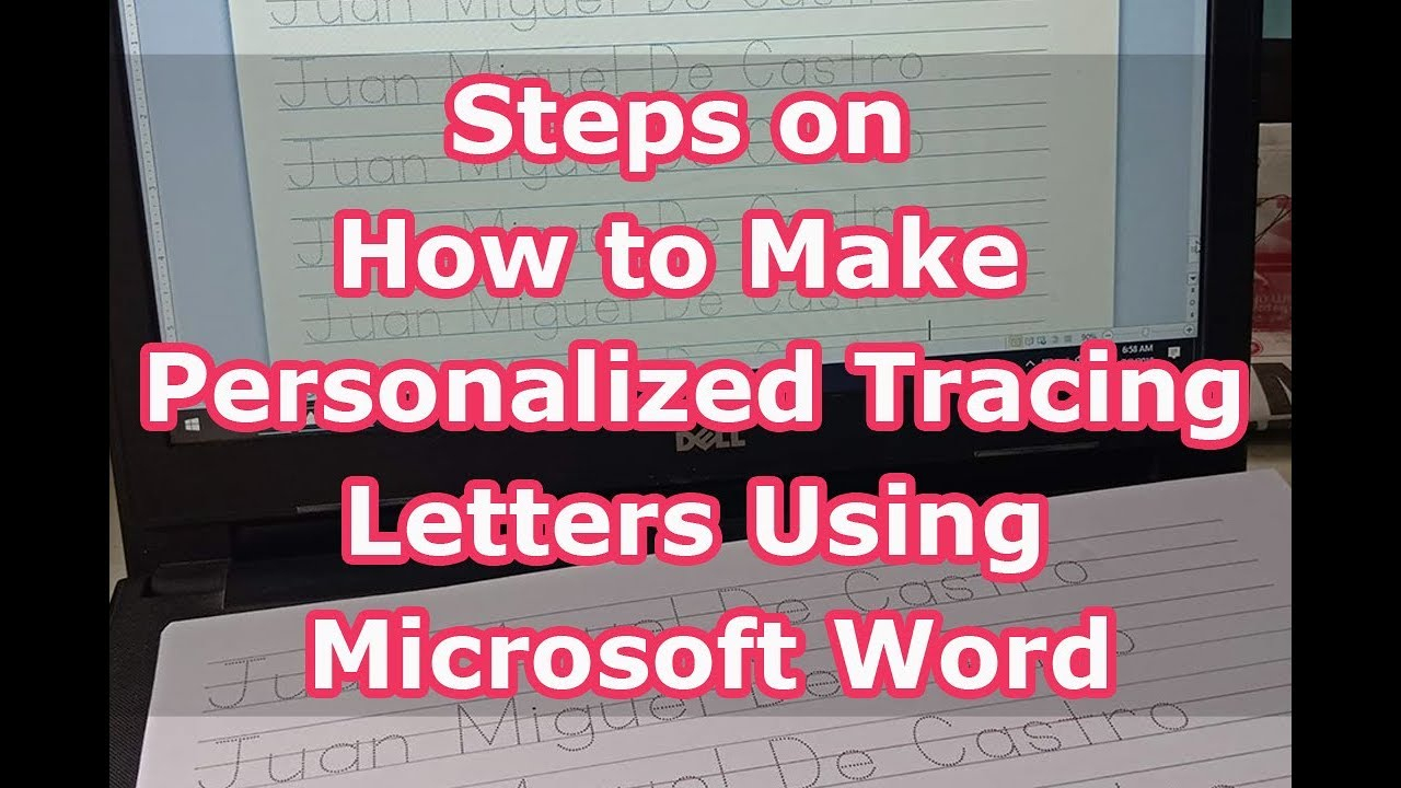 Steps On How To Make Personalized Tracing Letters Using Microsoft Word for How To Create Tracing Letters