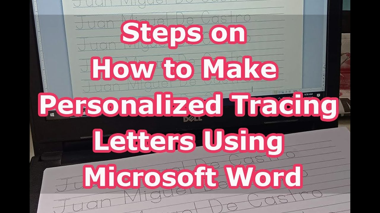 Steps On How To Make Personalized Tracing Letters Using Microsoft Word in How To Make Tracing Letters In Microsoft Word