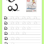 Telugu Picture Reading Video Lesson Panasa (పనస) with Tracing Telugu Letters Worksheets