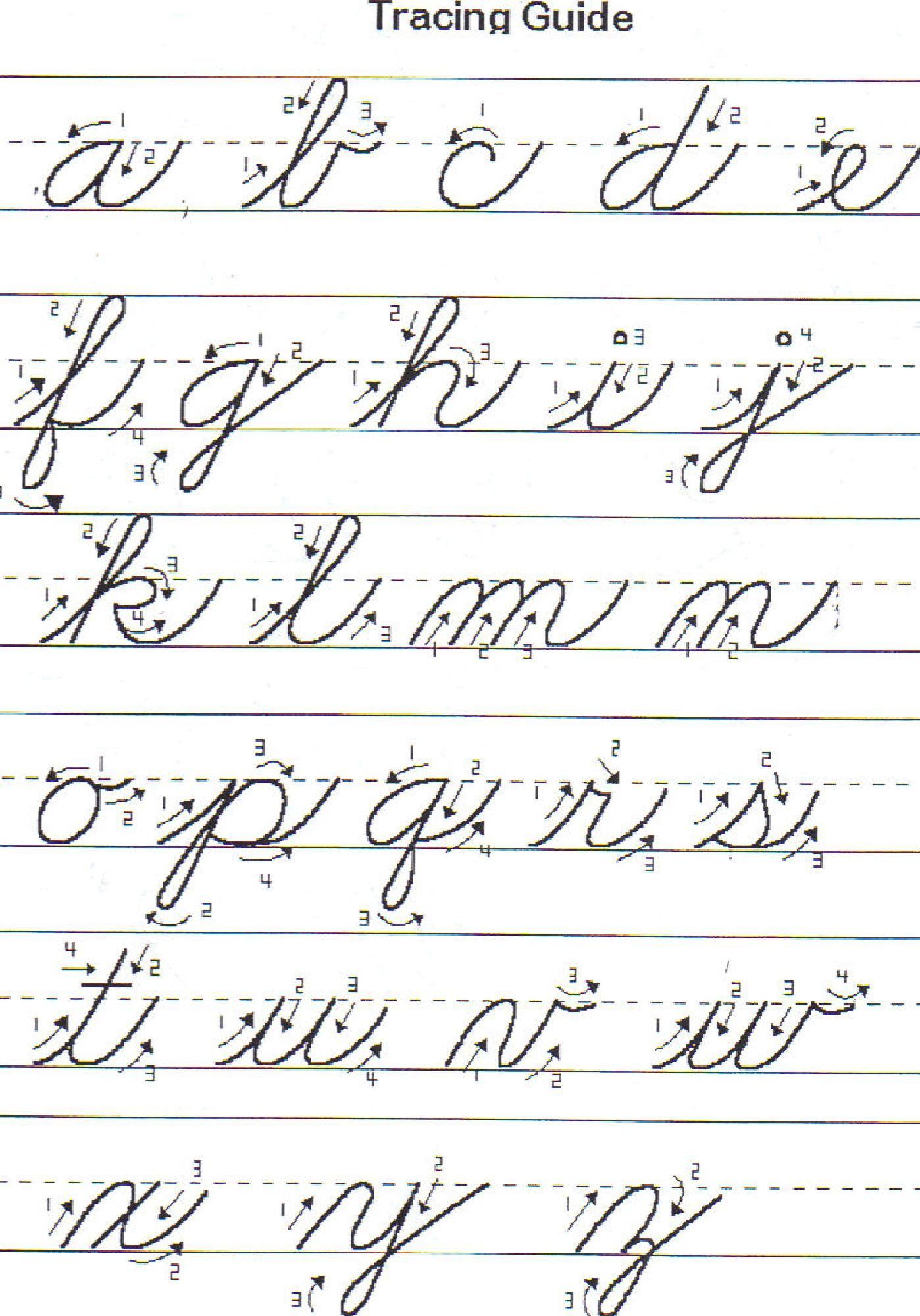 This Resource Is Intended For Upper Elementary Students Who intended for Cursive Letters Tracing Guide