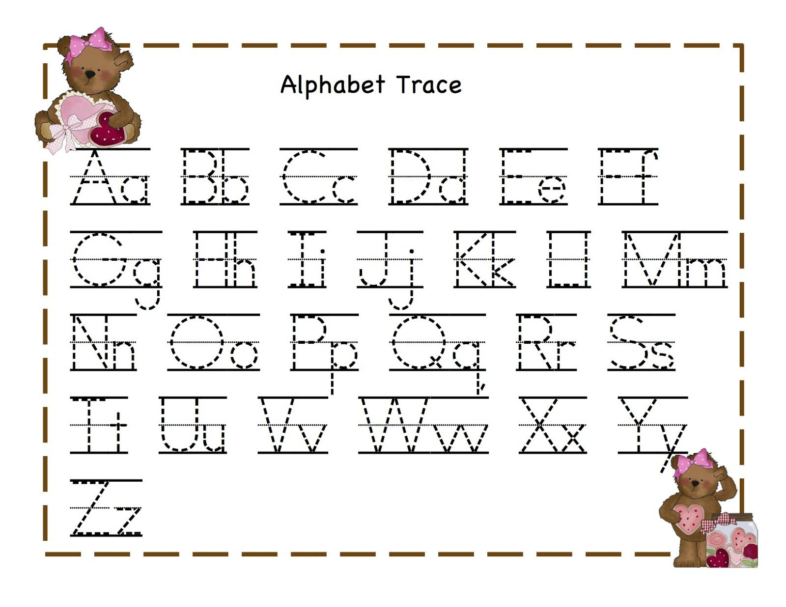 Trace Alphabet Letters To Print | Kiddo Shelter | Tracing in Tracing Letters For 4 Year Olds