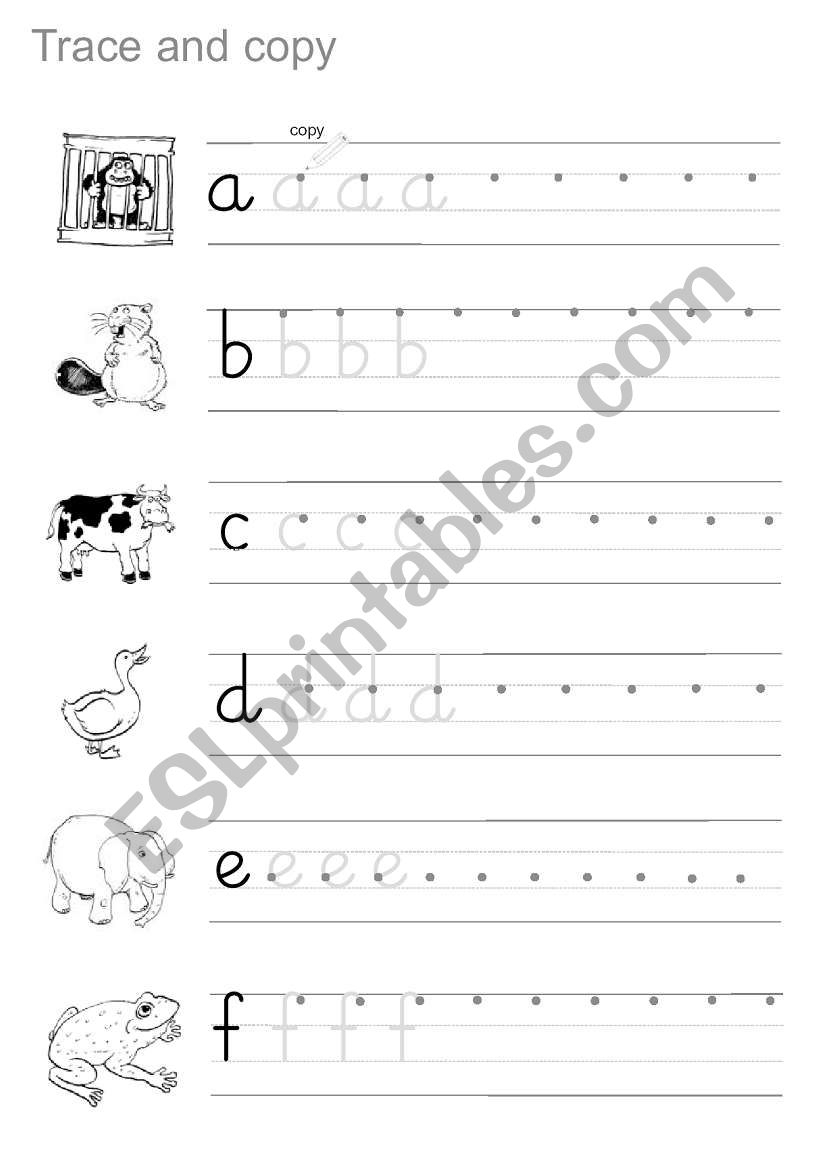 Trace And Copy - Esl Worksheethamadaasemsem with regard to Tracing And Copying Letters Worksheets