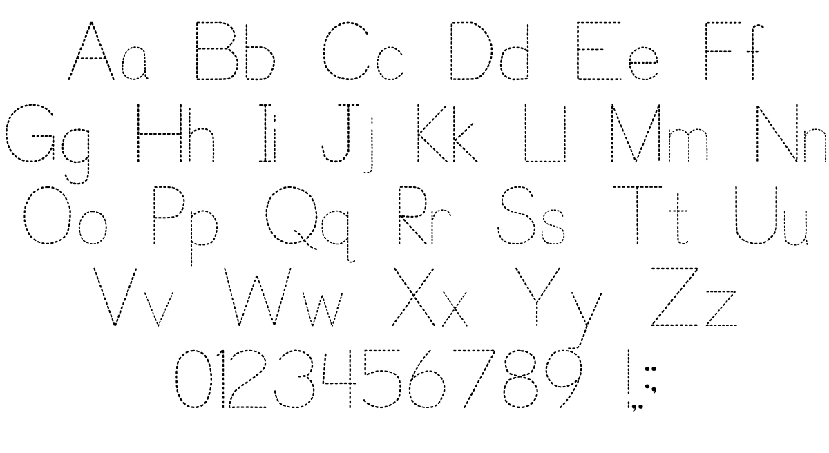 Trace Font For Kids | Designedp. J. Cassel for Tracing Letters Font