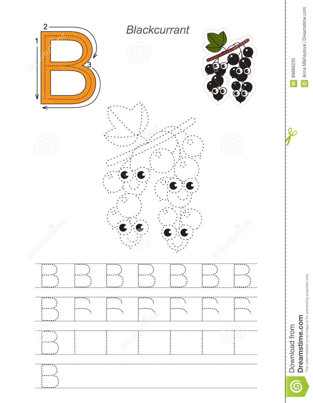 Trace Game For Letter. Stock Vector. Illustration Of regarding Trace Letter B Worksheets Preschool