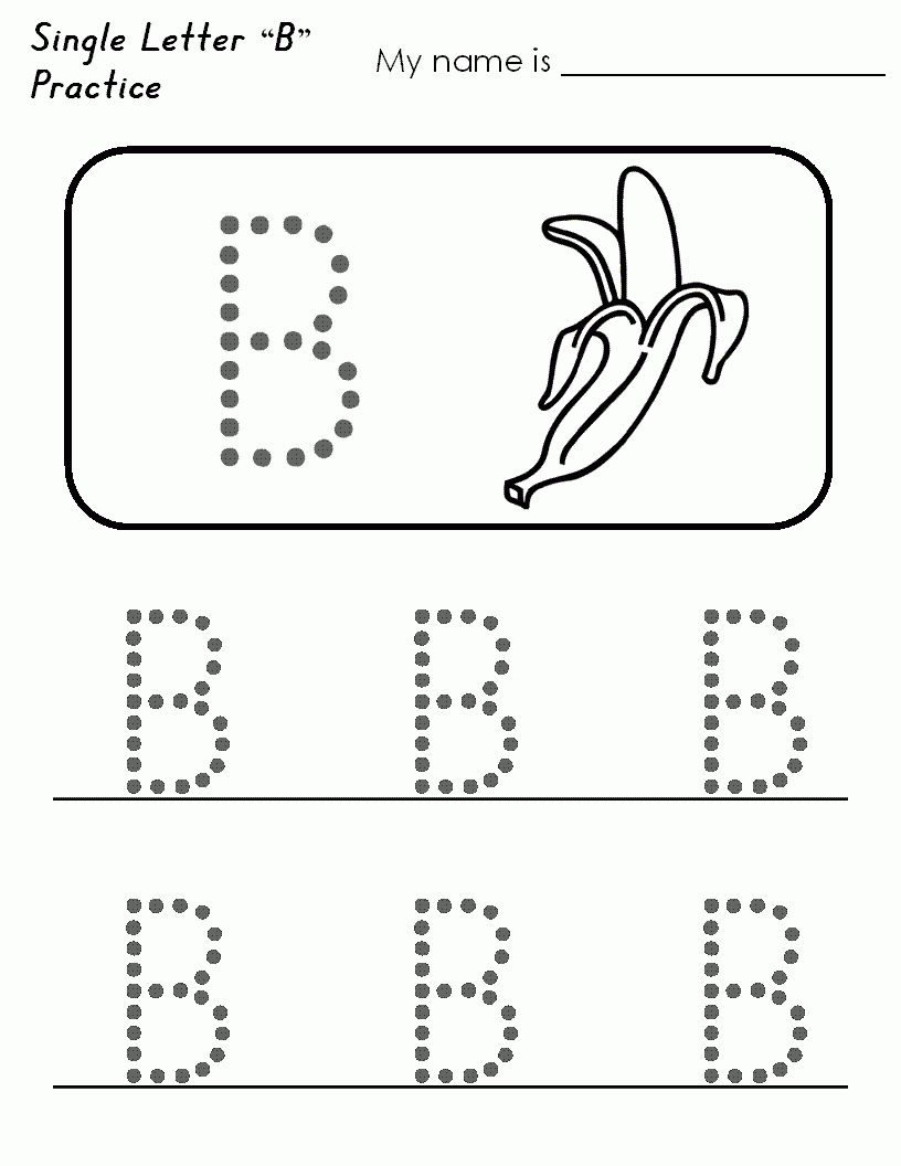 Trace Letter B Worksheets – Worksheet Examples | Letter B pertaining to Tracing Letters Online Games