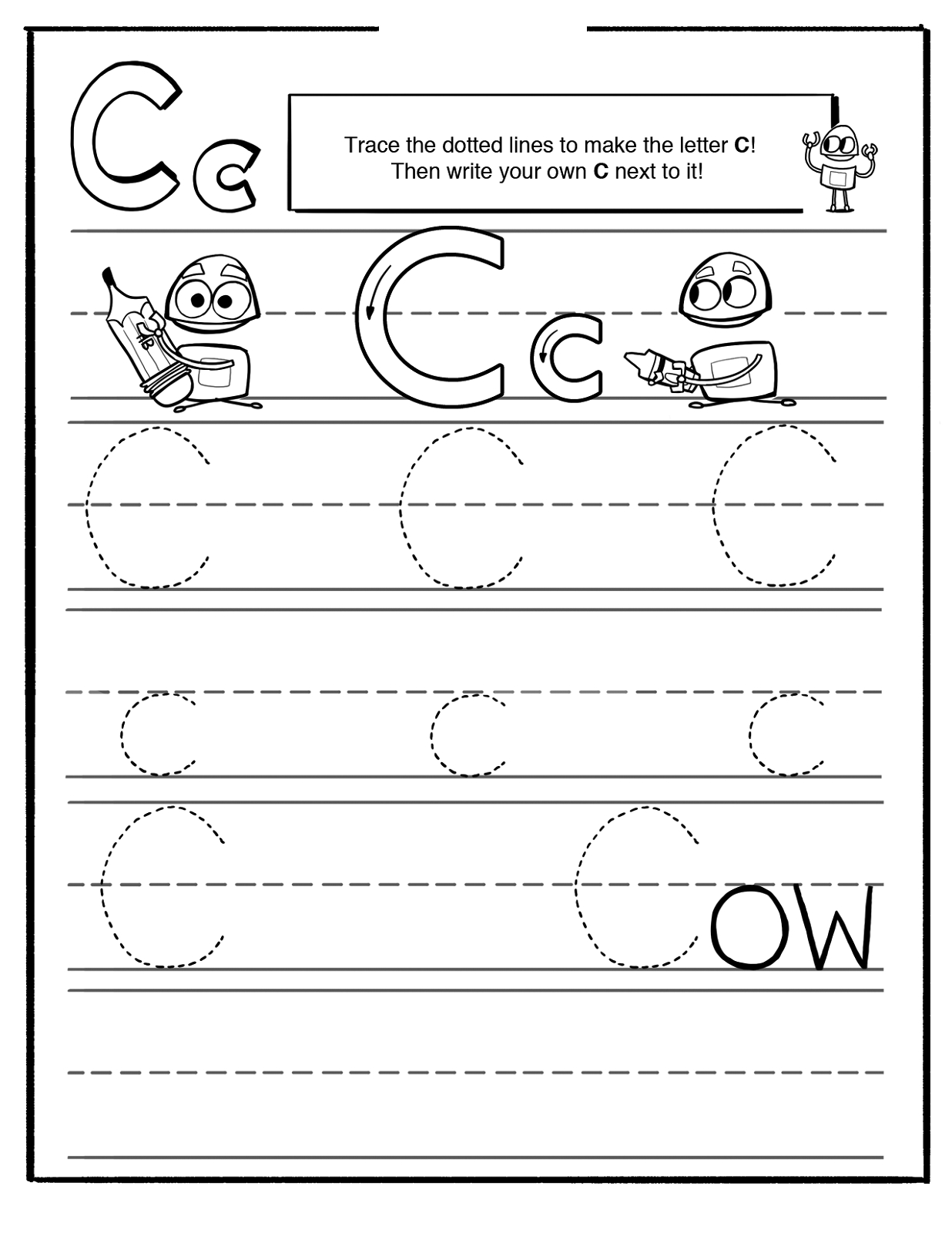 Trace Letter C Worksheets | Activity Shelter intended for Tracing Letter C Worksheets