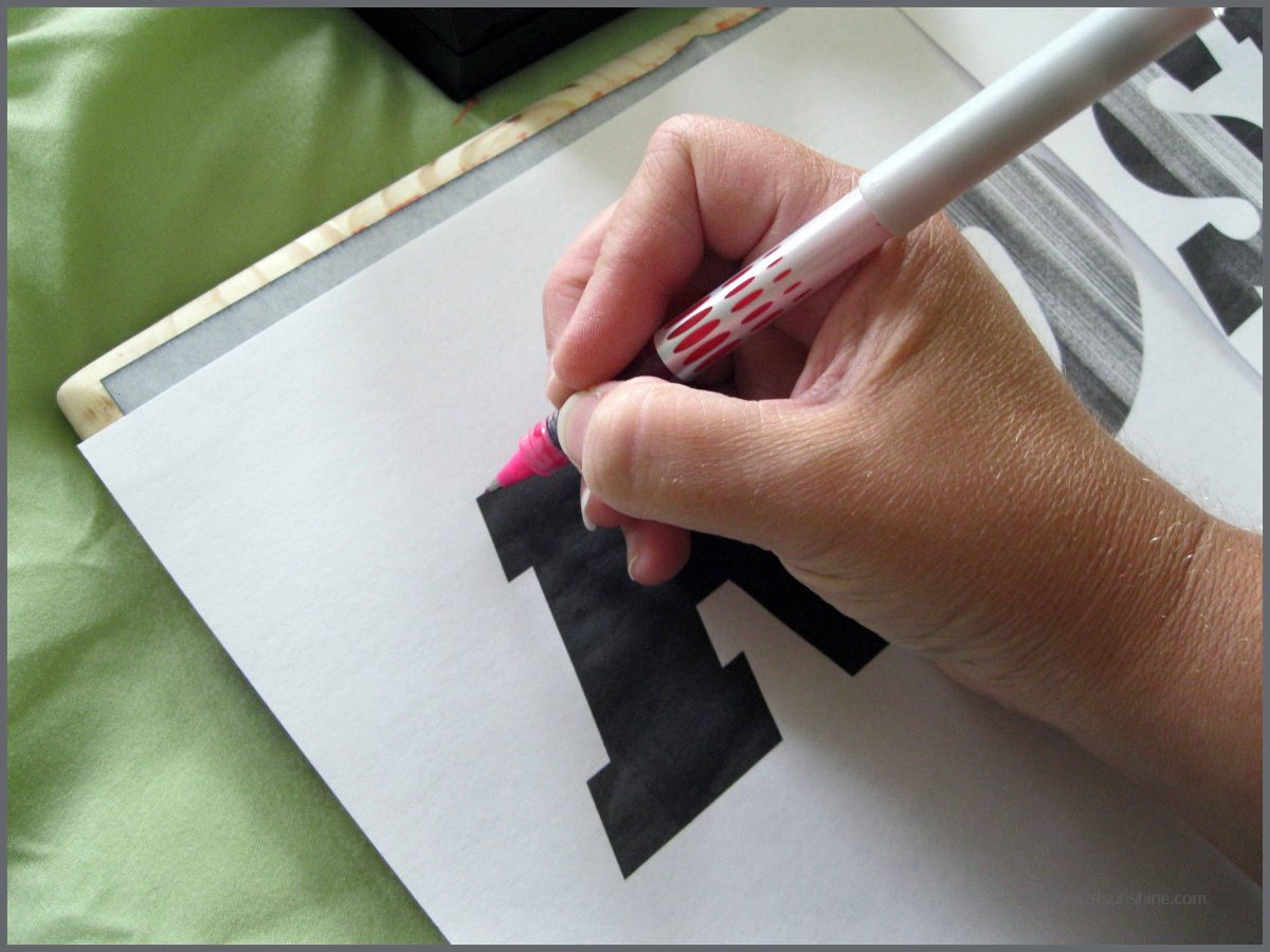 Trace Letters Onto Wood - Sparkles Of Sunshine in Tracing Letters Onto Wood