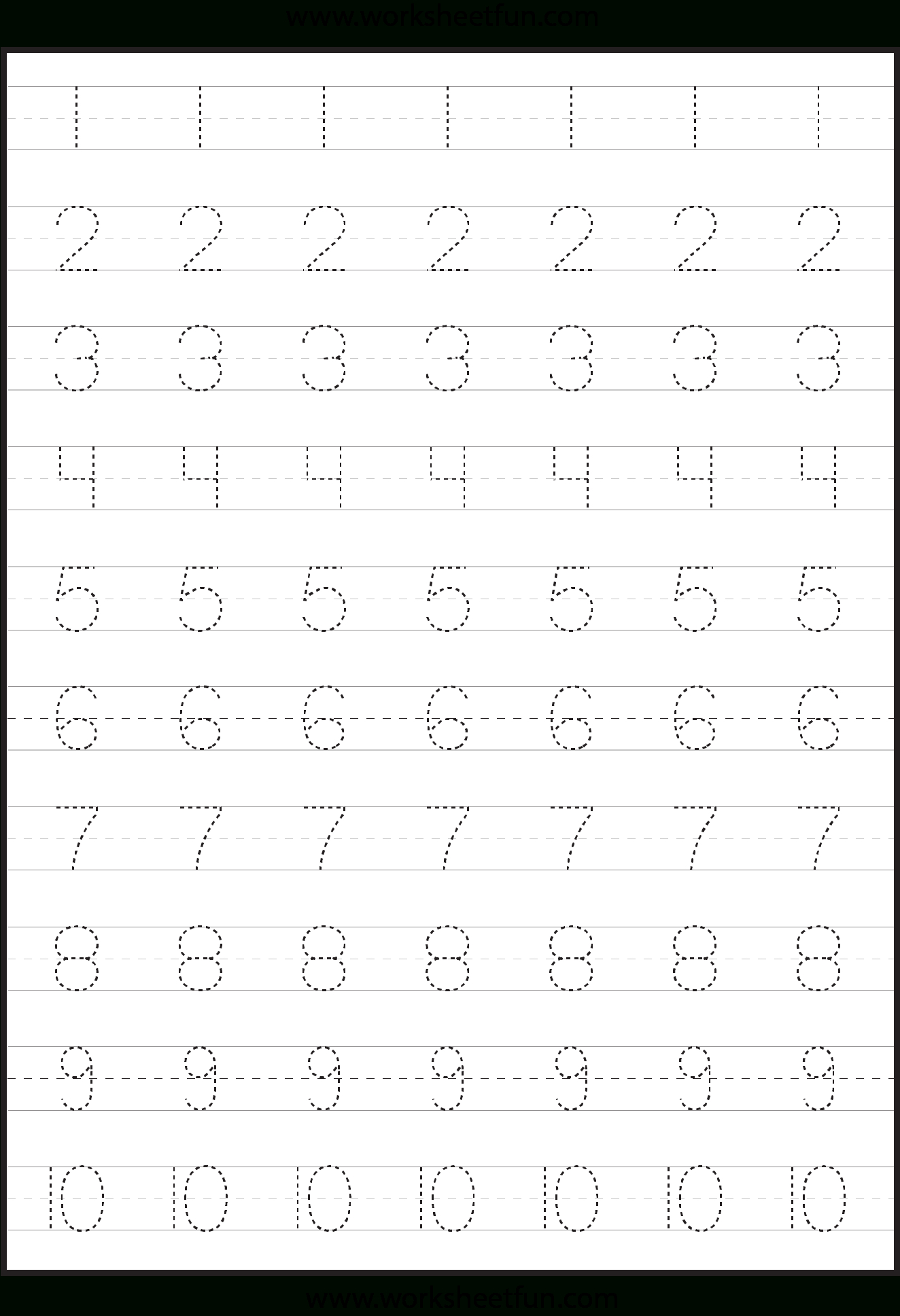 Trace Numbers Pdf Worksheet For Preschool Studies Kids in Tracing Numbers And Letters Pdf