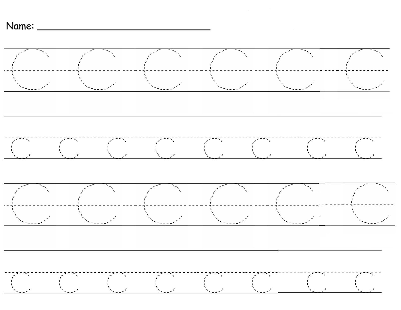 Trace The Letter C Worksheets | Letter C Worksheets, Letter regarding Trace Letter C Worksheets Preschool