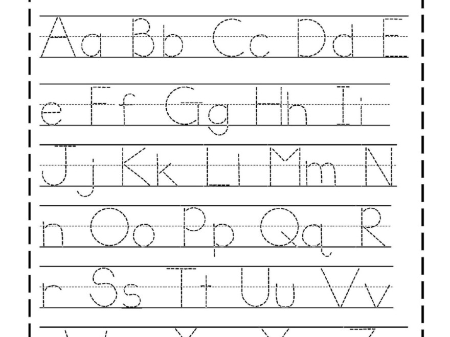 Traceable Alphabet For Learning Exercise | Letter Tracing within Alphabet Letters Tracing For Preschoolers