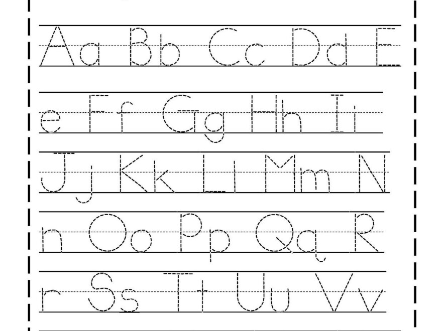 Traceable Letter Worksheets To Print | Arbeitsblätter Zum intended for Print Activities Tracing Letters Names
