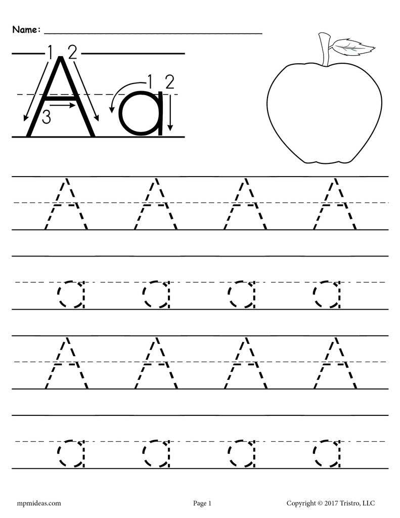 Tracing Lowercase Letters For Preschool | TracingLettersWorksheets.com