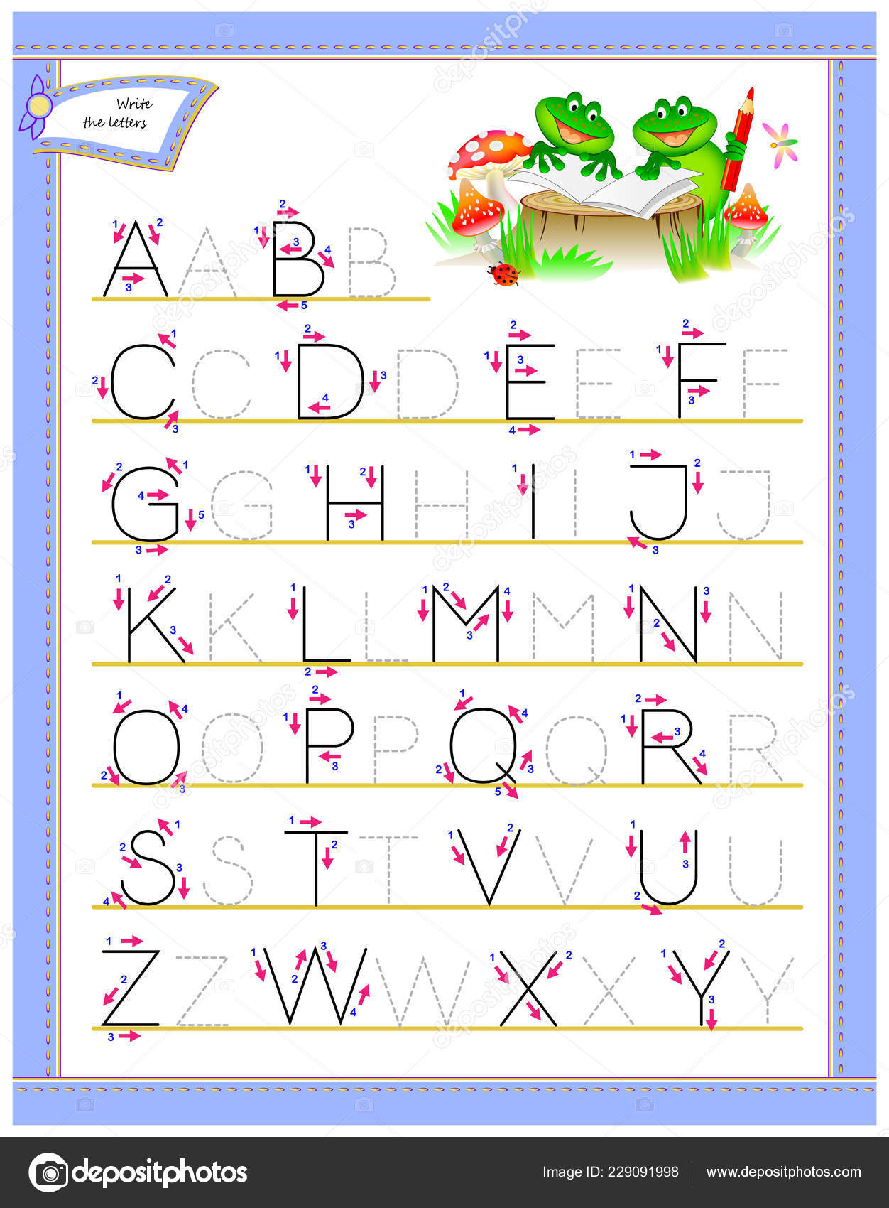 Tracing Letters Of The Alphabet For Preschoolers