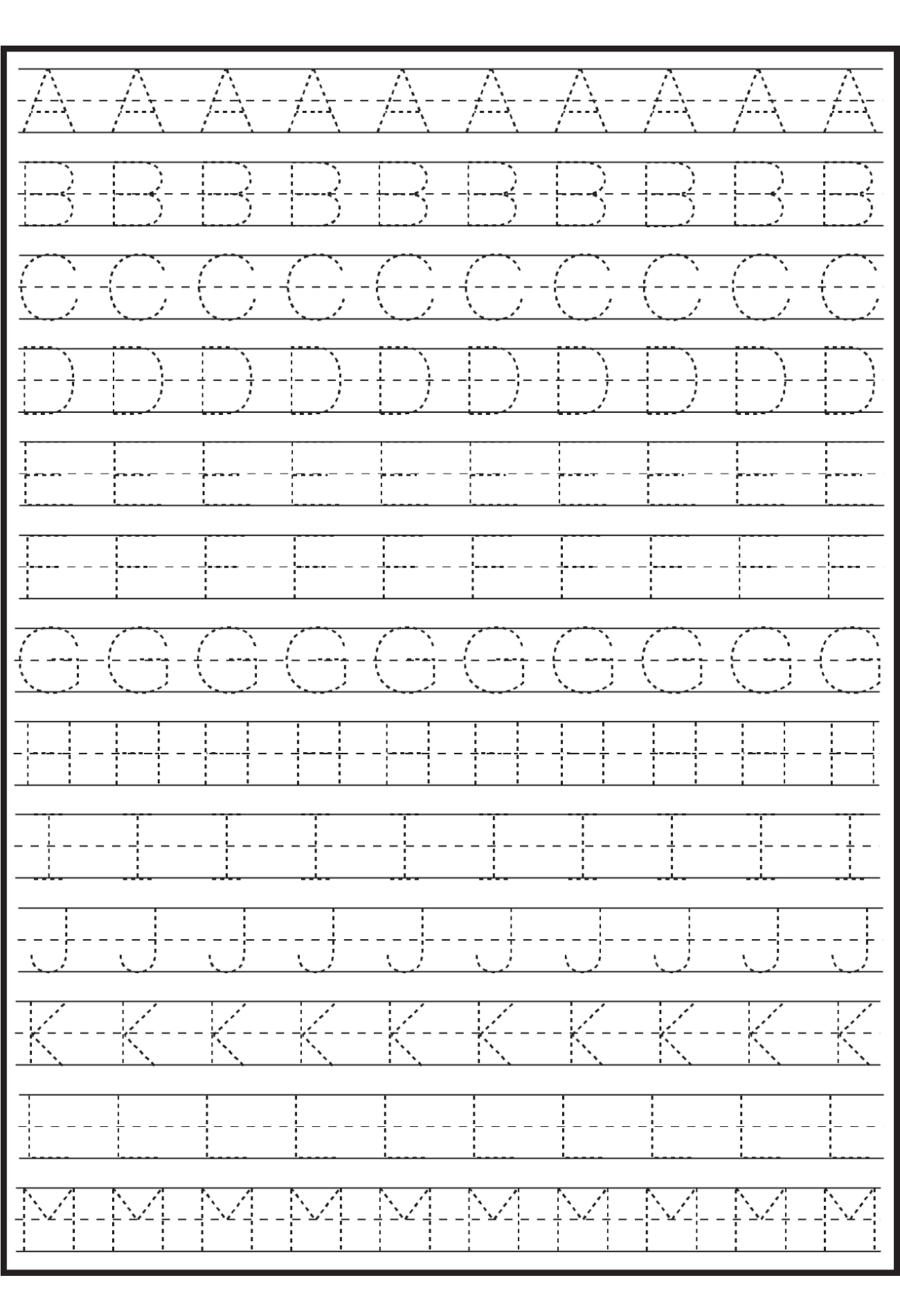 Tracing Alphabet For Writing Practice | Kindergarten regarding Practice Tracing Alphabet Letters