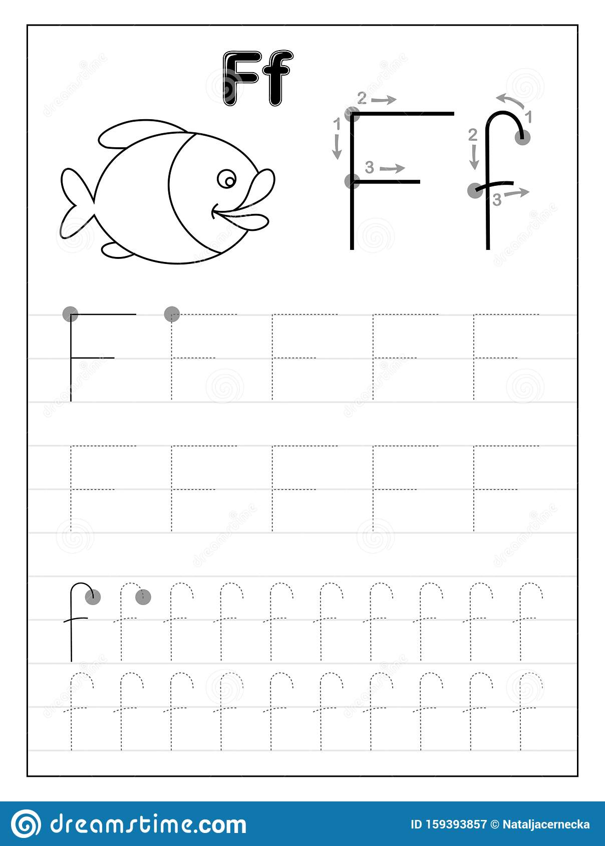 Tracing Letter F Worksheets Preschool