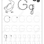 Tracing Alphabet Letter G. Black And White Educational Pages.. in Tracing Letter G Worksheets