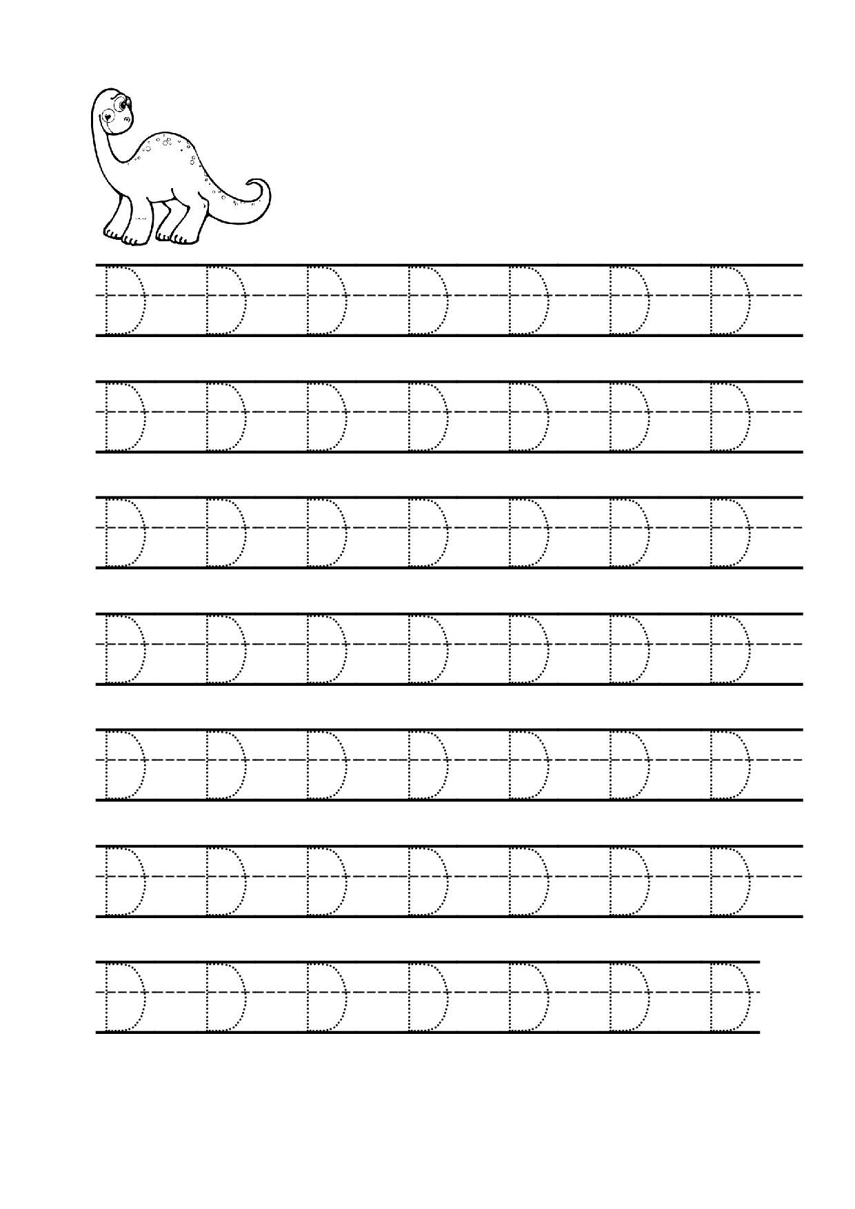 Trace Letter D Worksheets Preschool | TracingLettersWorksheets.com