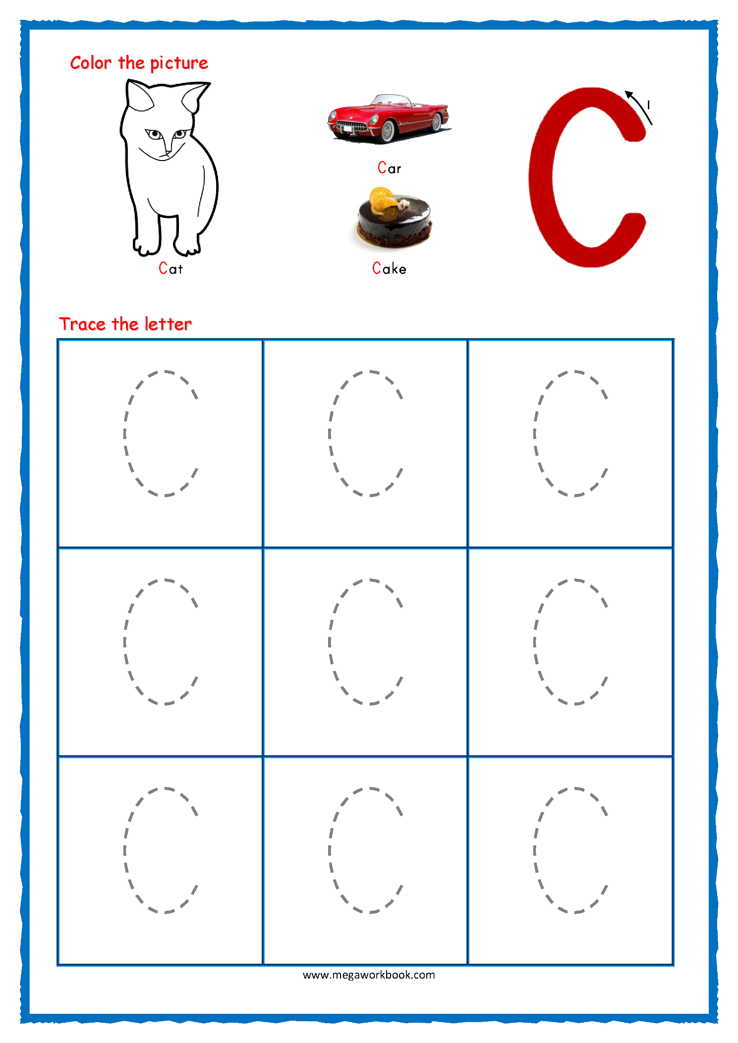 Tracing Letters - Alphabet Tracing - Capital Letters intended for I Letter Tracing Worksheet