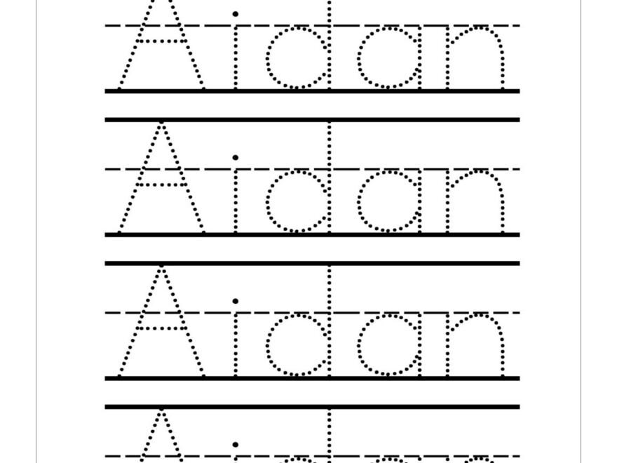 Tracing Name Sheets - Wpa.wpart.co regarding Tracing Letters Maker