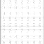 Tracing Numbers Worksheets Kindergarten And An For Writing with Tracing Vowel Letters Worksheet