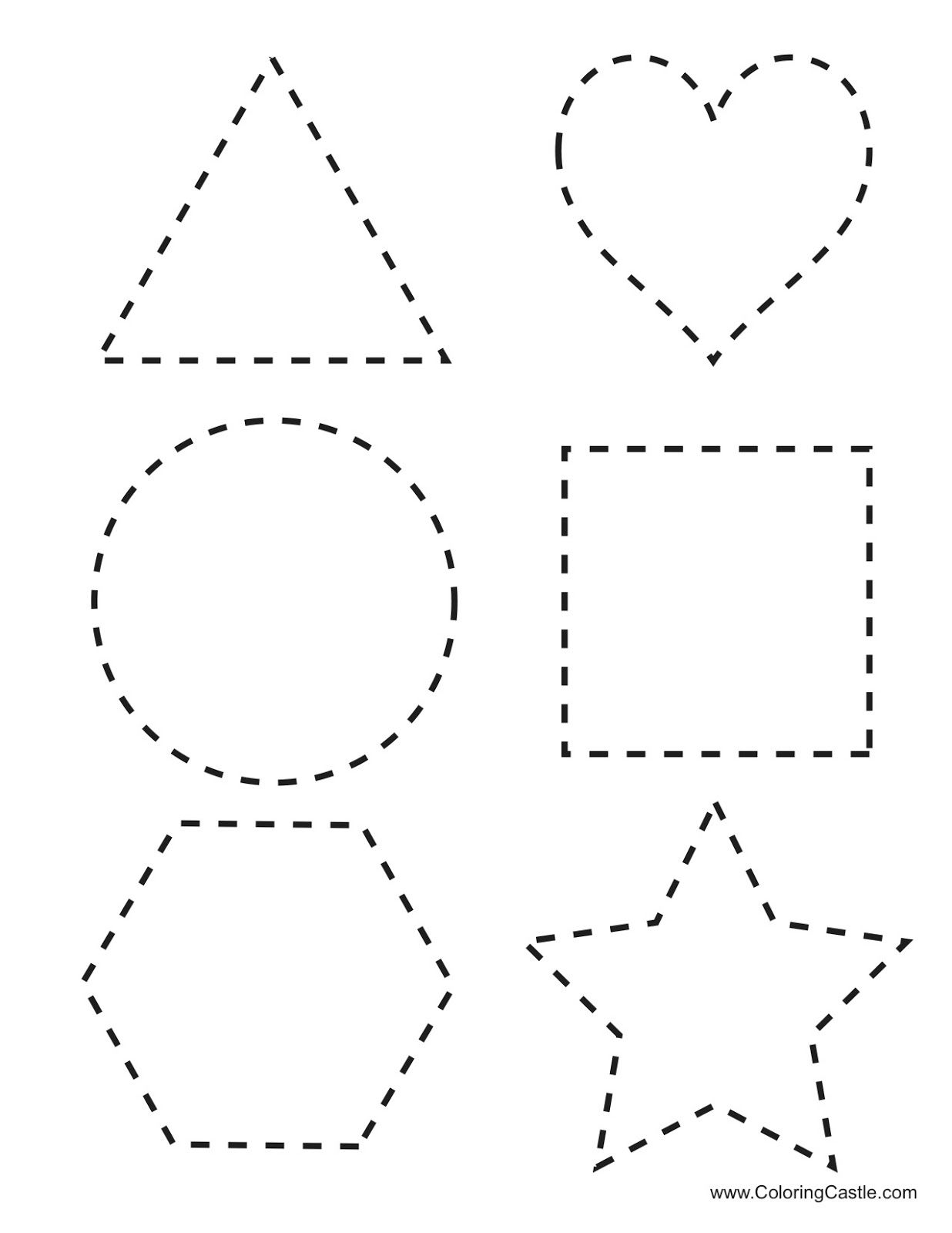 Tracing Shapes Printables | Tracing Shapes Download Here Six pertaining to Tracing Shapes And Letters