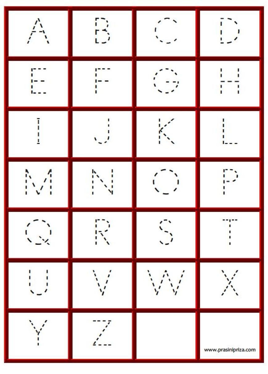 Tracing The Alphabet Letters-Dot To Dot Worksheet | Alphabet for Dot To Dot Letters For Tracing