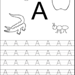 Tracing The Letter A Free Printable | Preschool Worksheets for Alphabet Tracing Letters Free