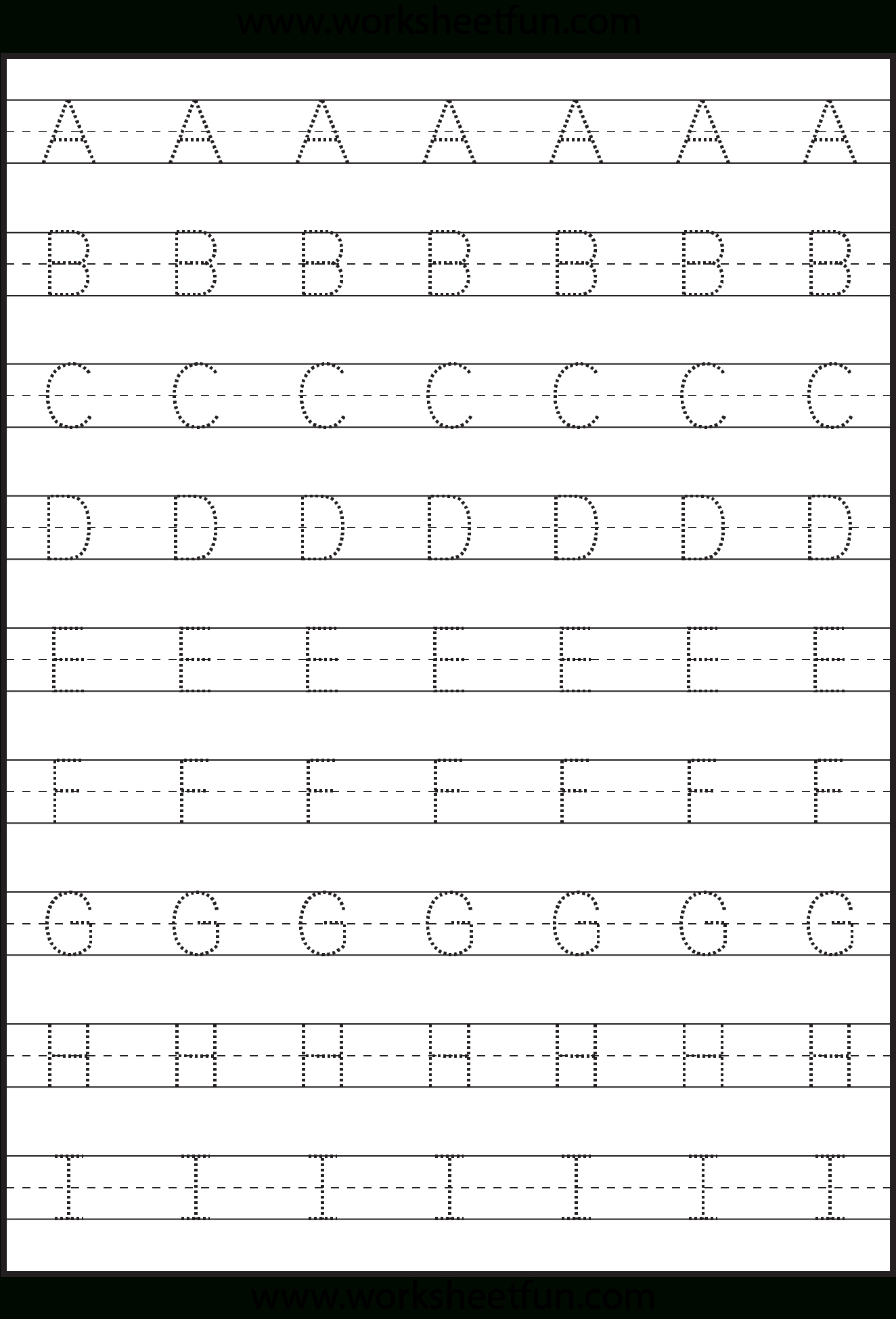 Tracing – Uppercase Letters – Capital Letters – 3 Worksheets regarding Dot To Dot Letters For Tracing