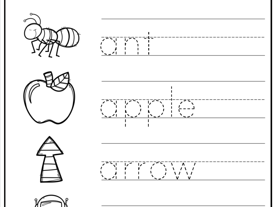 Tracing Words - Things That Start With A-Z | Teaching with regard to Tracing Letters Words Worksheets