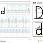 Tracing Worksheet -Dd Stock Vector. Illustration Of Small within Tracing Letter Dd Worksheet