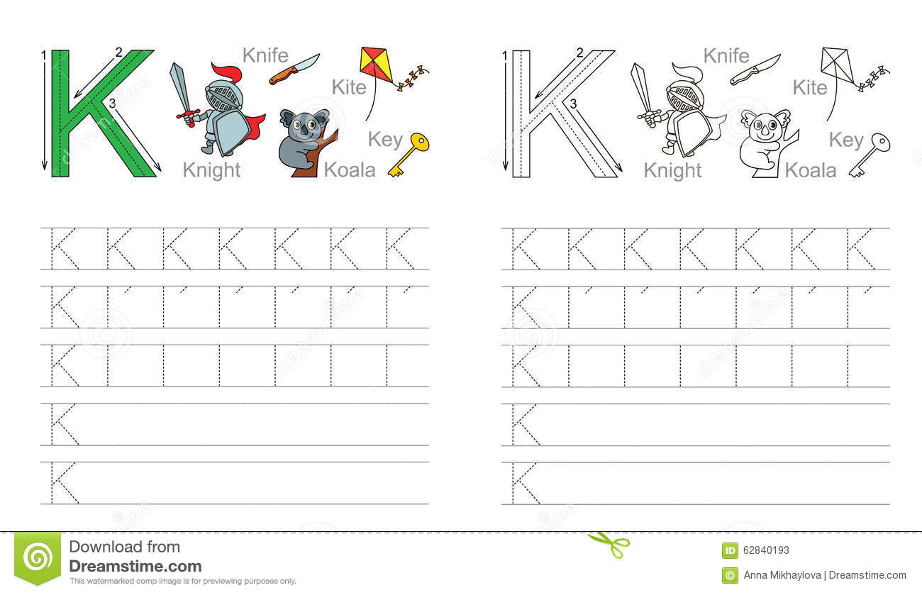 tracing letter k worksheets tracinglettersworksheetscom