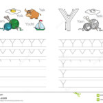 Tracing Worksheet For Letter Y Stock Vector - Illustration with regard to Tracing Letter Y Worksheets
