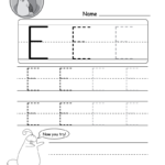 Uppercase Letter E Tracing Worksheet - Doozy Moo within Tracing Alphabet Letters