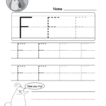 Uppercase Letter F Tracing Worksheet - Doozy Moo in Alphabet Tracing Letters Font