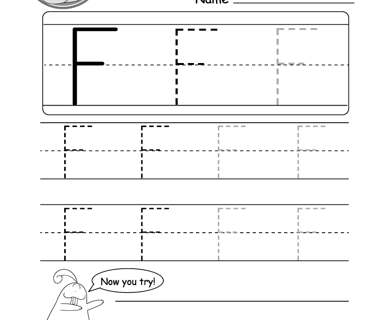 Uppercase Letter F Tracing Worksheet - Doozy Moo regarding Tracing Uppercase Letters For Preschool