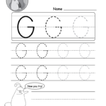 Uppercase Letter G Tracing Worksheet - Doozy Moo with regard to Tracing Letter G Worksheets