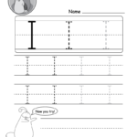 Uppercase Letter I Tracing Worksheet - Doozy Moo within Tracing Letters Pdf Free