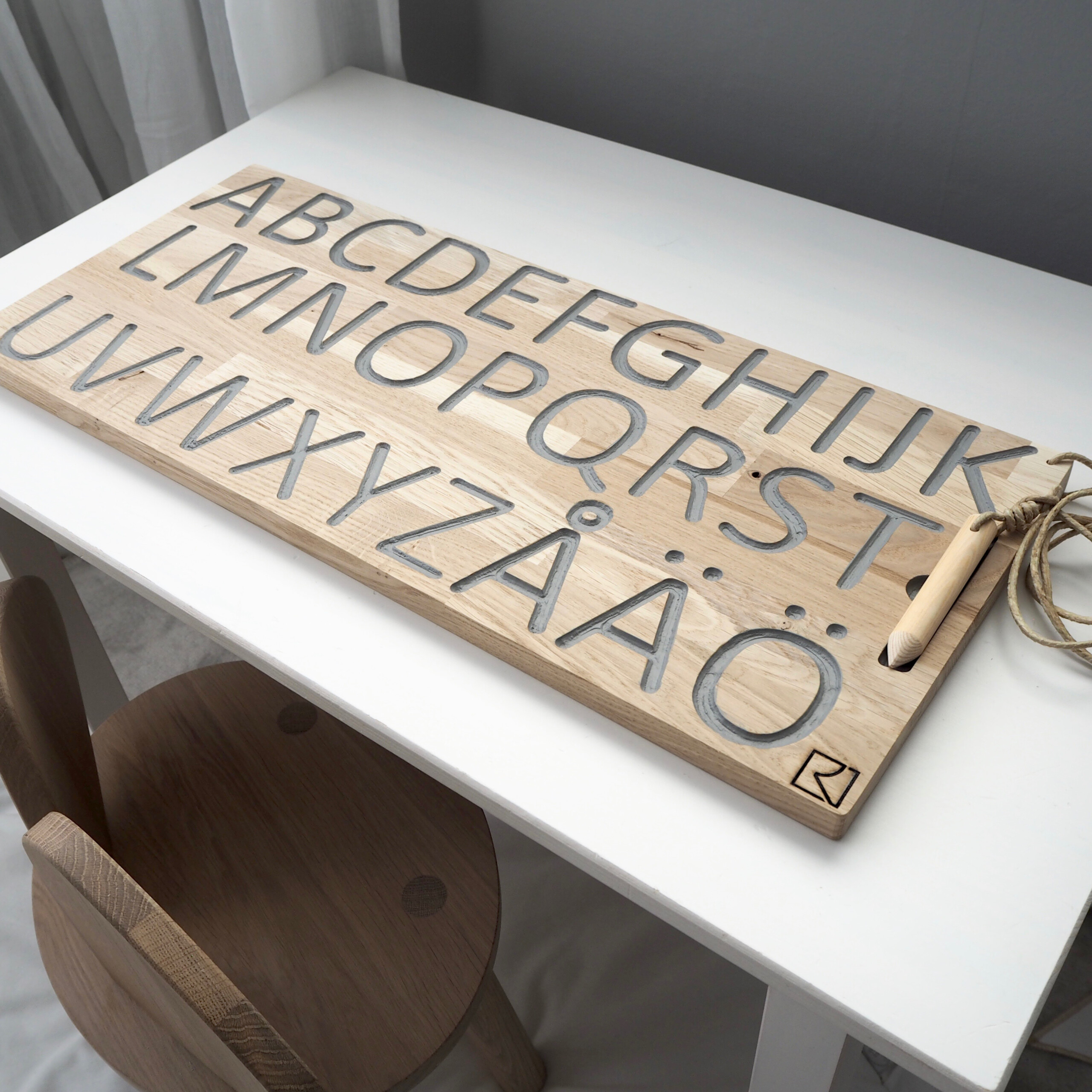 Wooden Alphabet Finger Tracing Board throughout Finger Tracing Alphabet Letters