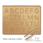 Wooden Alphabets Tracing Board Kids Educational Toy pertaining to Montessori Tracing Letters