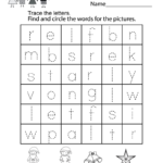 Worksheets For Playgroup Kids Christmas Worksheet Children inside Free Online Tracing Letters