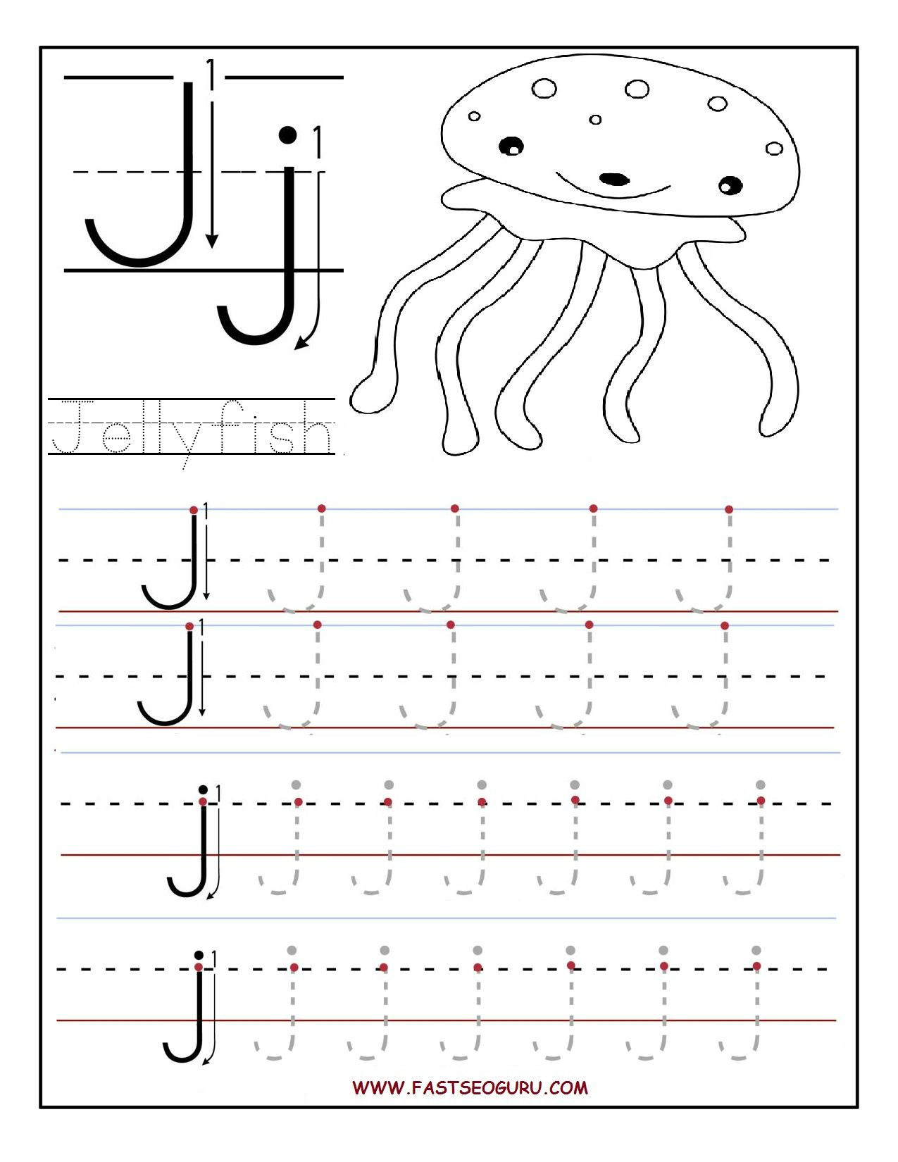 Writing Worksheets For Kids Printable Letter Tracing with Letter Tracing Writing Worksheet