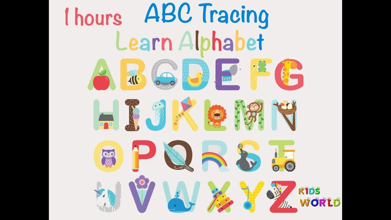 1 Hour Drawing 123 Abc, Learning To Trace Alphabet | Best Education Ipad,  Iphone Apps Demo For Kids