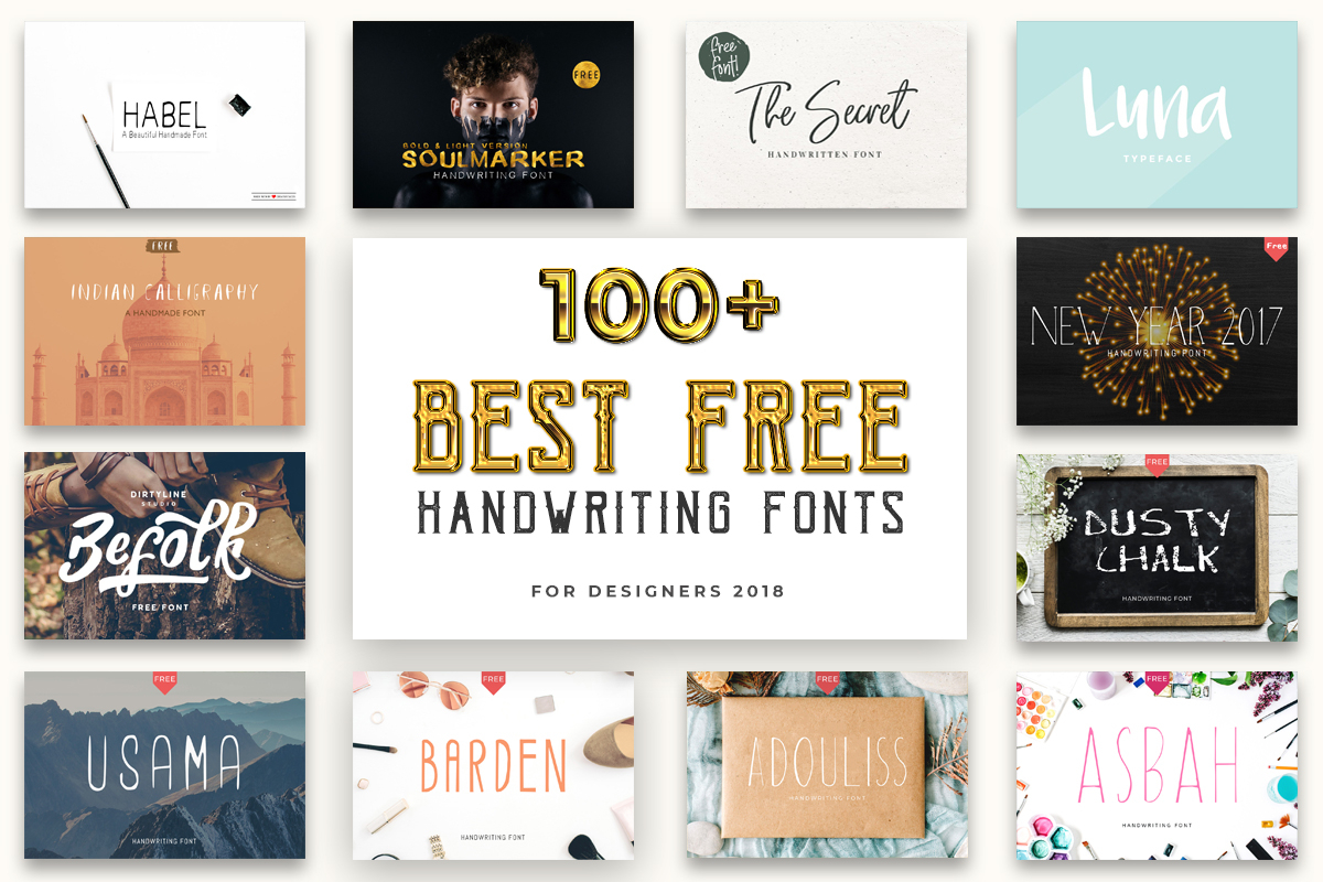 100 Best Free Handwriting Fonts For Designers 2020