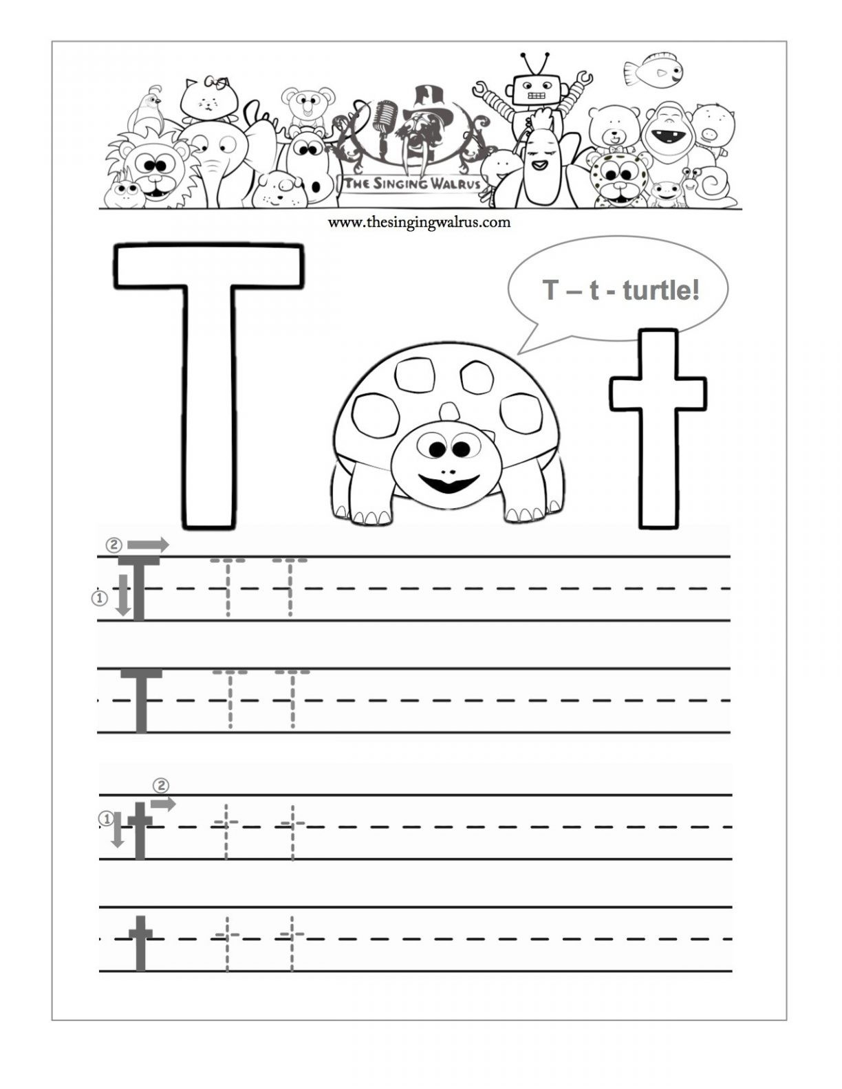 20 Learning The Letter T Worksheets | Kittybabylove