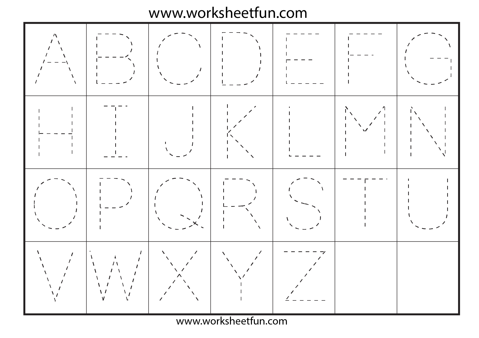 5 Best Images Of Tracing Letters Printable Sheets