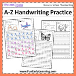 A-Z Handwriting Practice No Prep Worksheets For Learning Letters