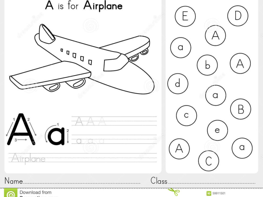 Alphabet A-Z Tracing And Puzzle Worksheet, Exercises For