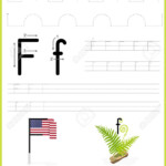 Alphabet A-Z Tracing Worksheet, Exercises For Kids - Illustration..