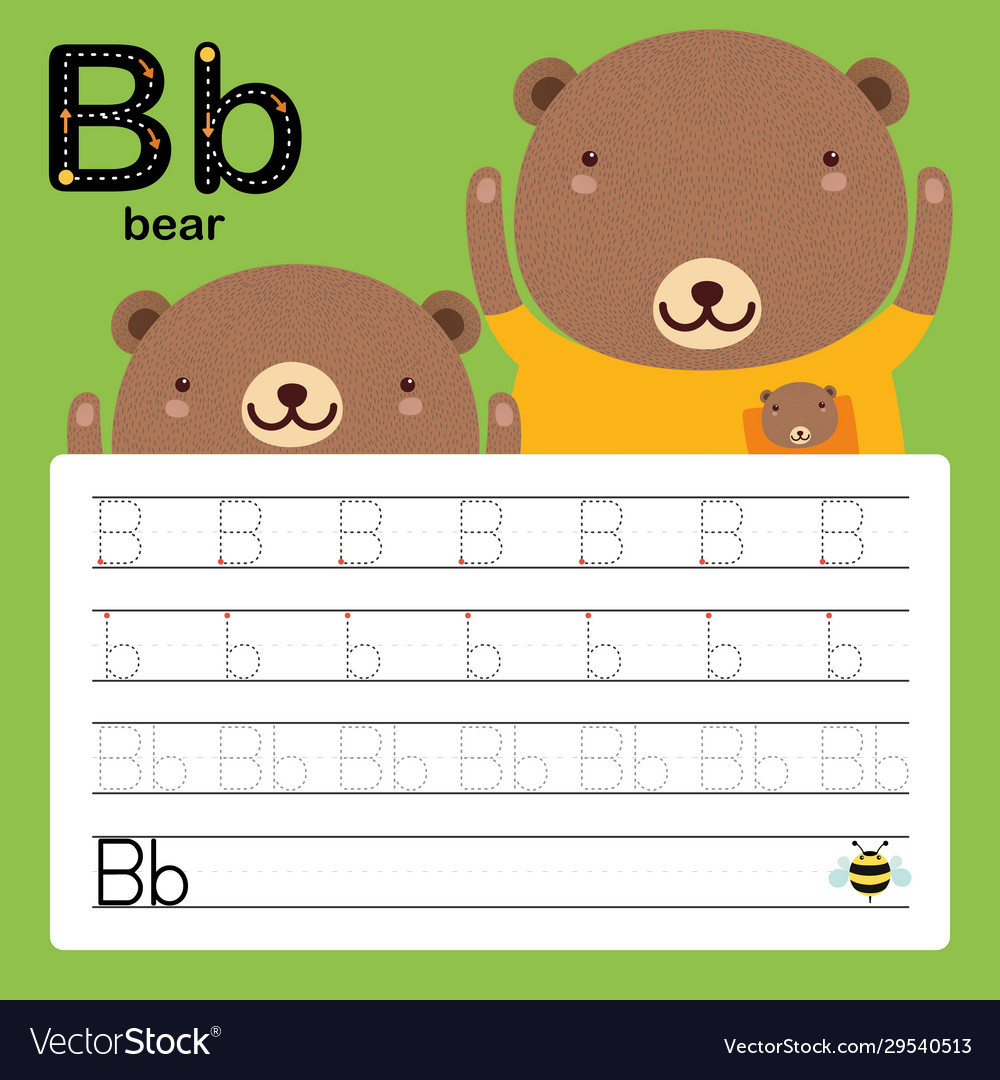 Alphabet B Tracing Worksheet For Preschool