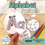 Alphabet Factball Craftivity Nsw Foundation Font